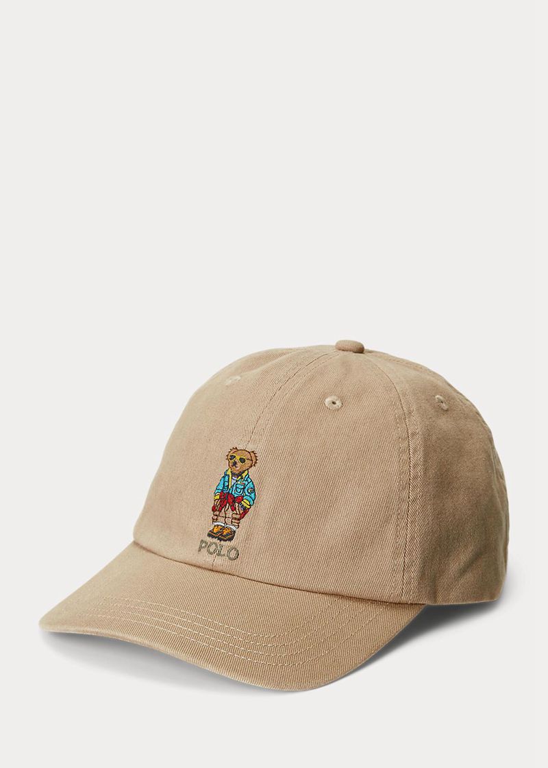 Czapka Ralph Lauren Chłopięce Khaki 6-14 Lata Polo Bear Chino Ball 758104-ZVU
